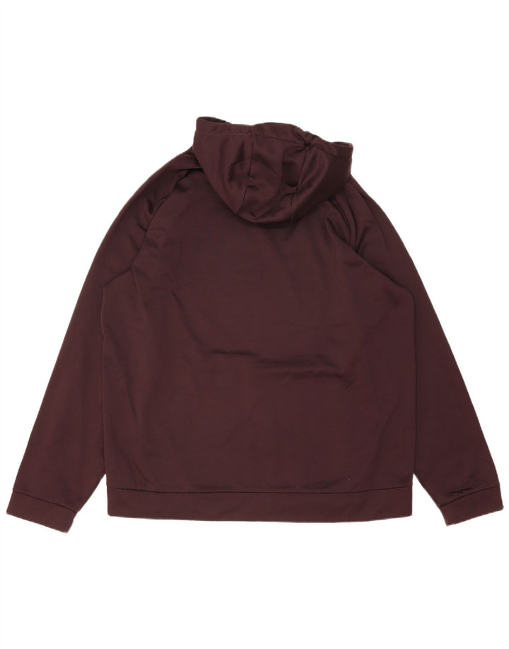 Męska bluza z kapturem Nike Dri Fit XL, bordowy poliester