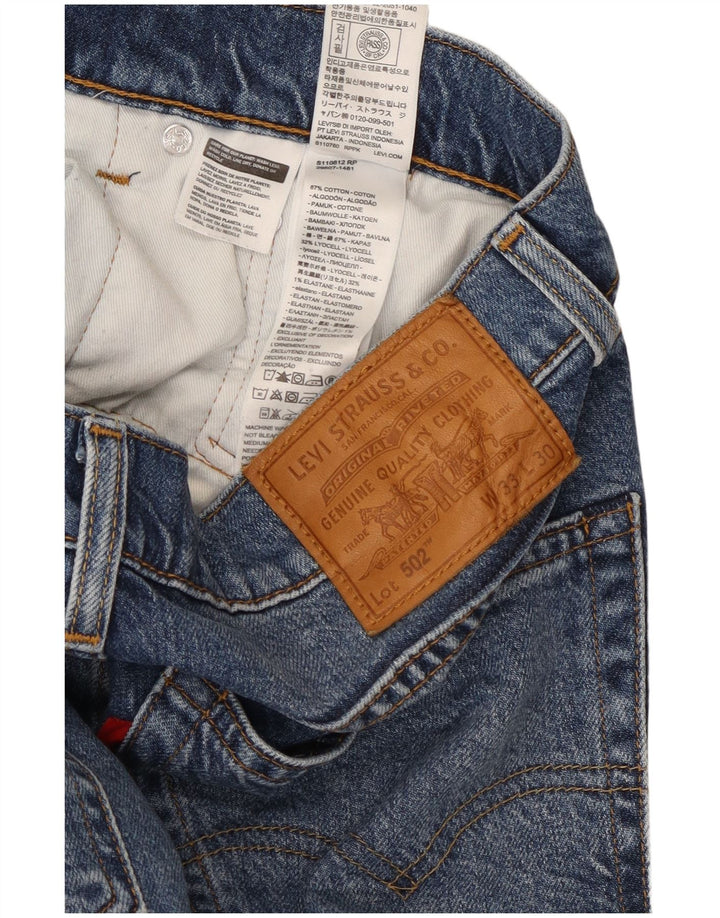 Męskie jeansy Levi's 502 Tapered W33 L30 Niebieskie bawełniane