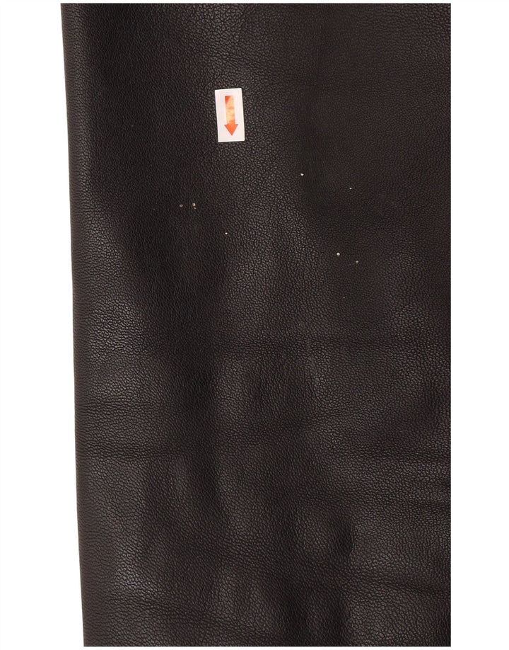 ROUTE 66 Męska kurtka skórzana UK 40 Duża czarna skóra