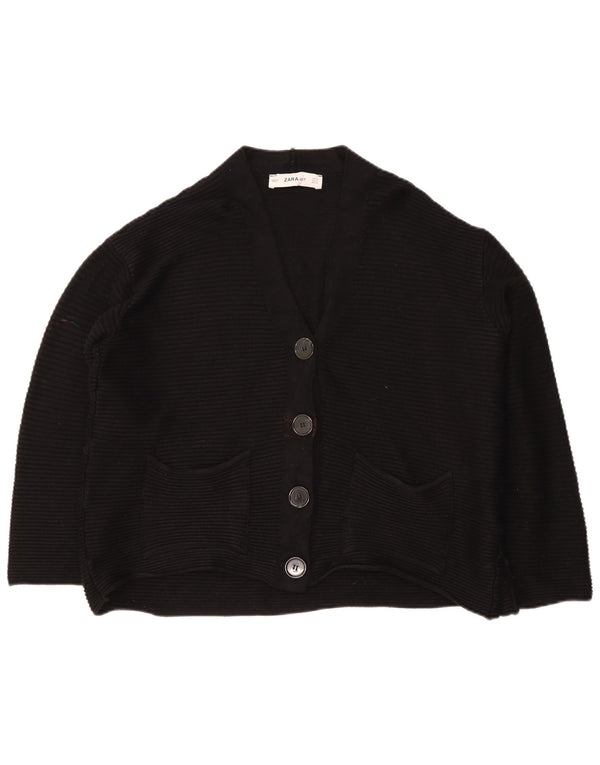 Zara Damski sweter typu Crop Oversize UK 10 Small Black Classic