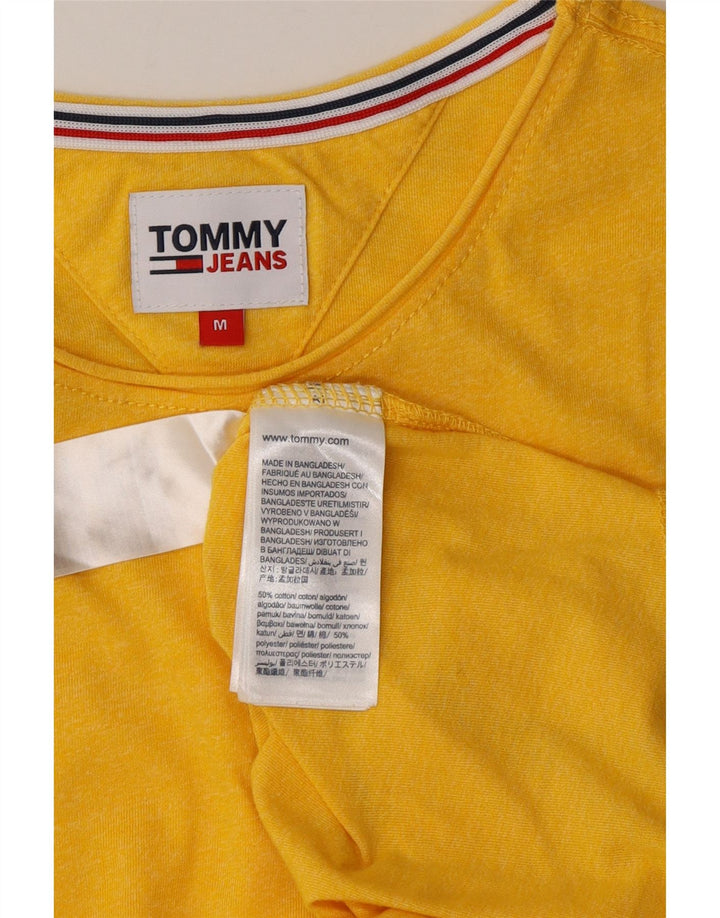 T-shirt damski TOMMY HILFIGER Top UK 14 Średni żółty bawełniany