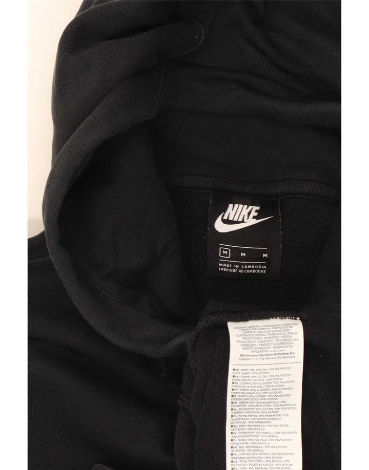 Męski sweter z kapturem i zamkiem błyskawicznym Nike, średni czarny, bawełniany