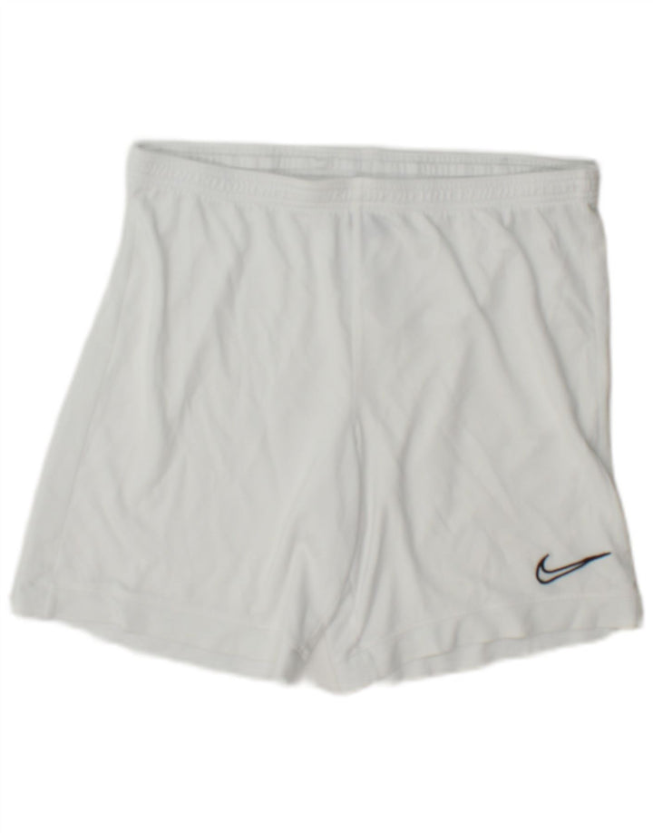 Męskie spodenki sportowe Nike Dri Fit, średni biały poliester