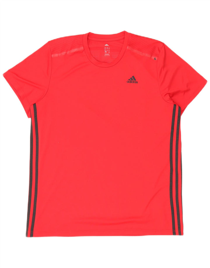Adidas Męski T-shirt Climacool Top XL Czerwony Poliester
