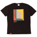 Męski T-shirt z grafiką ZARA, mały, czarny, z blokami kolorów
