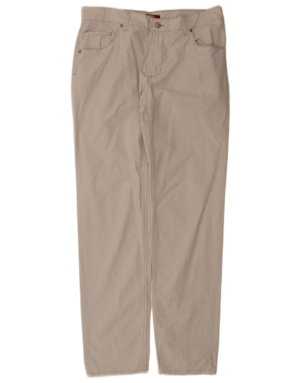 Męskie proste spodnie codzienne Carrera W36 L34 Off White Cotton