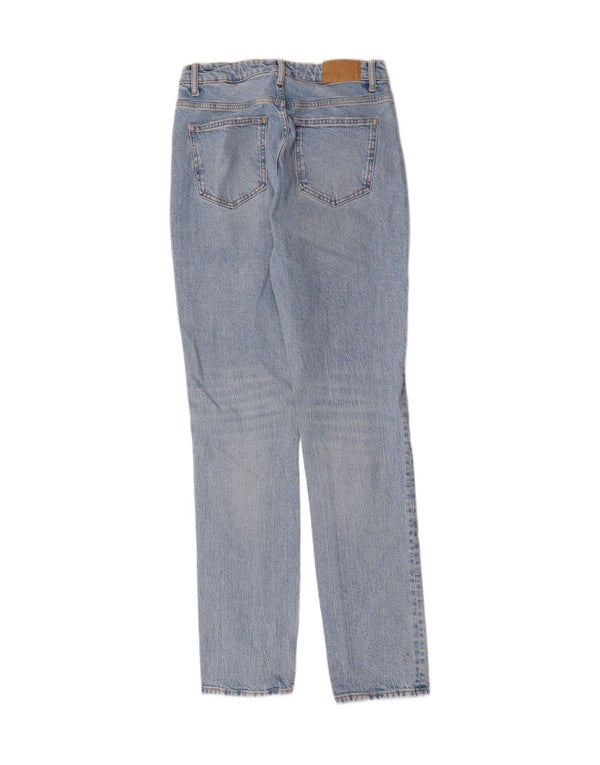 Damskie jeansy slim fit z wysokim stanem Zara EU 38 Small W28 L32 Niebieskie bawełniane