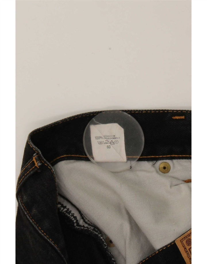 Męskie proste dżinsy Casucci IT 48 Medium W30 L27 Czarna bawełna