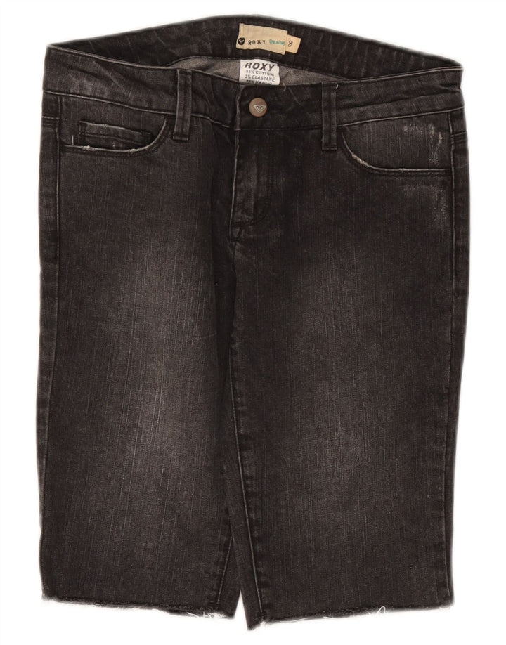 Damskie spodenki jeansowe Roxy US 8 Medium W27 Szara bawełna