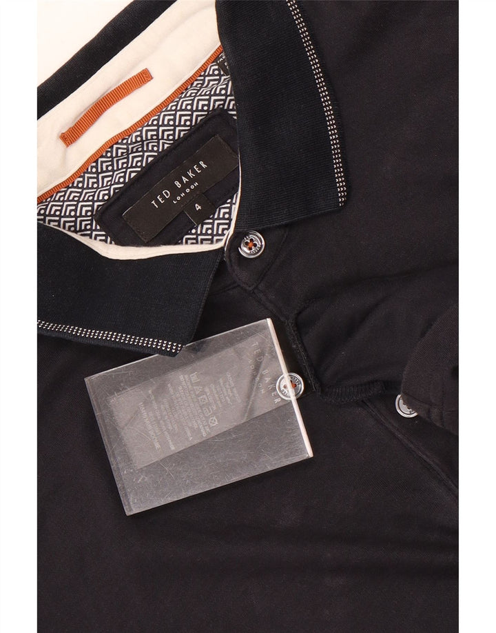 Męska koszulka polo Ted Baker, rozmiar 4, duża, granatowa, bawełniana