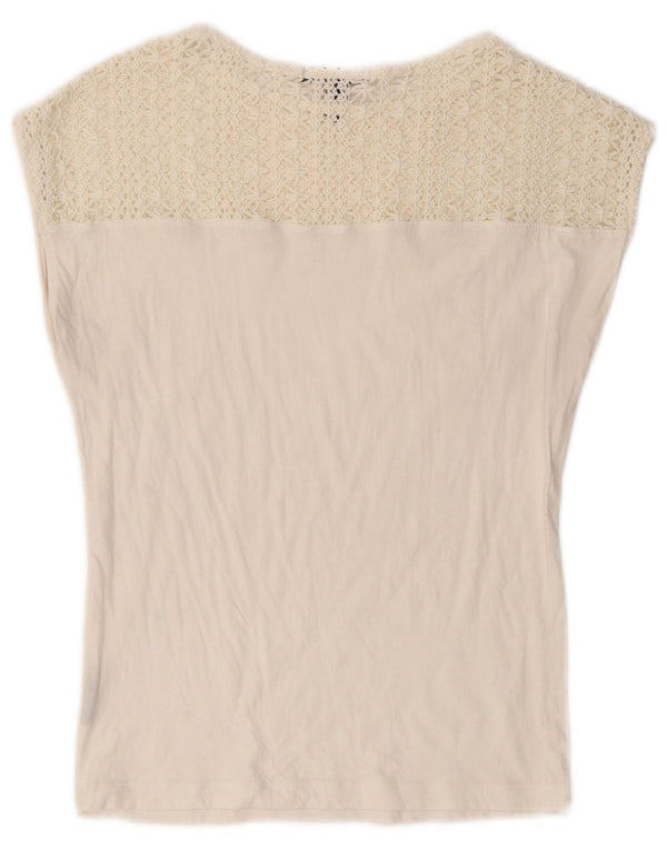 Bluzka damska RALPH LAUREN Top UK 10 Small, biała, bawełniana