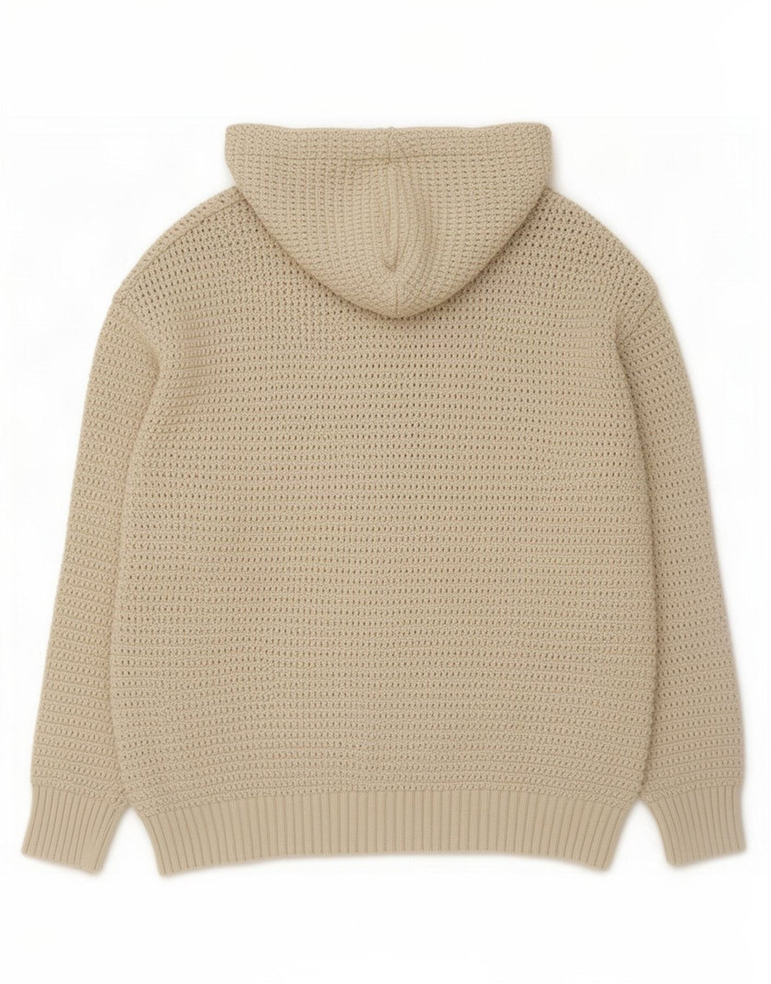 Męski sweter z kapturem Zara, duży, beżowy