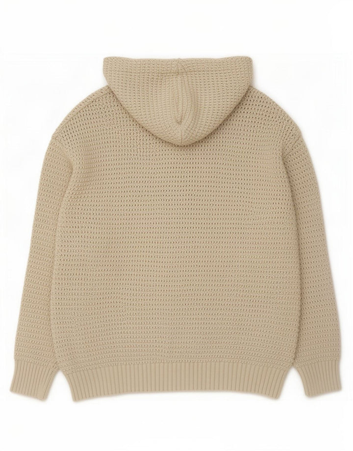 Męski sweter z kapturem Zara, duży, beżowy