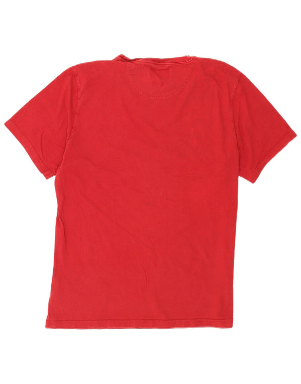 Męski T-shirt z grafiką Barbour o dopasowanym kroju, duży, czerwony, bawełniany