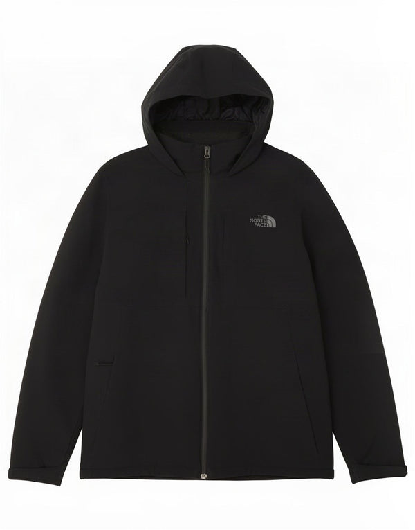 Męska kurtka wiatrówka z kapturem The North Face UK 40, duża, czarna, poliestrowa