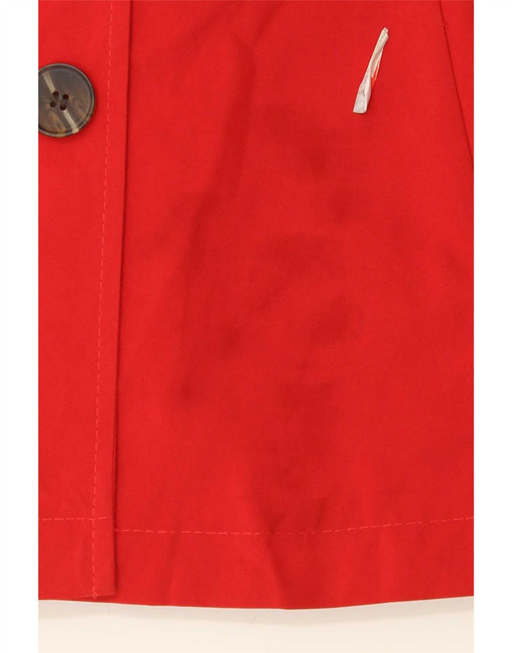 Marks & Spencer Damski krótki trencz UK 22 3XL Czerwony poliester