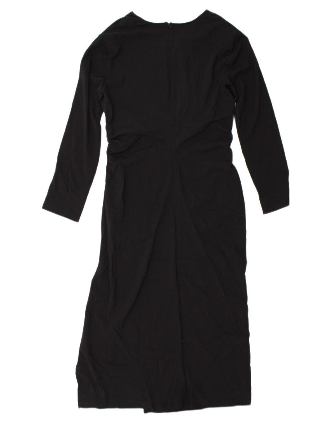 ZARA Womens Long Sleeve Maxi Dress UK 18 XL Black Polyester