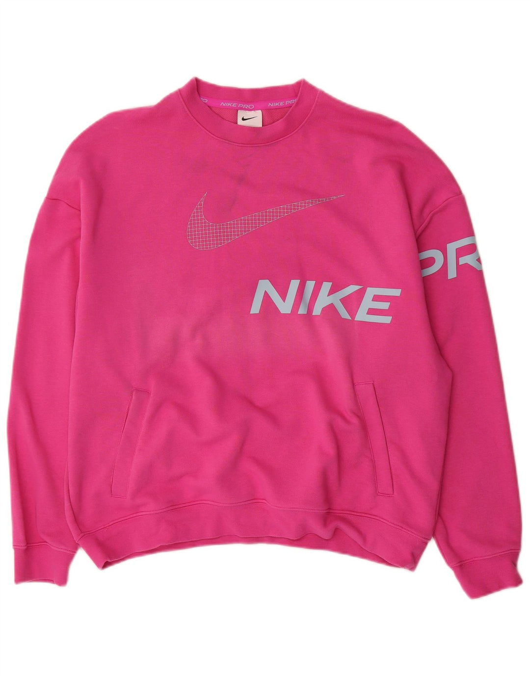 Damska bluza dresowa Nike Graphic Oversize UK 14, średnia różowa bawełna