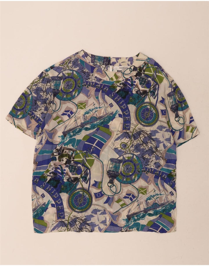 VINTAGE Womens Oversized Blouse Top UK 16 Large Multicoloured Vintage Vintage and Second-Hand Vintage from Messina Hembry 