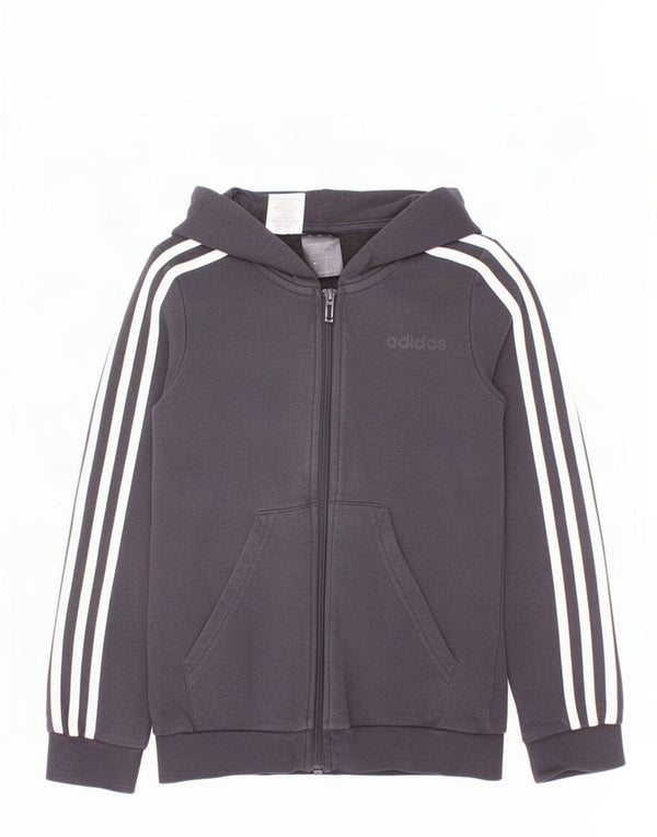 Adidas Chłopięcy Sweter Z Kapturem 9-10 Lat Czarny Bawełniany