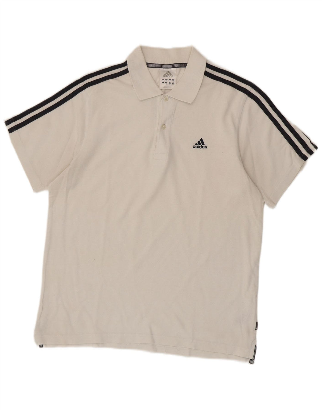Męska koszulka polo Adidas, średnia biała bawełna