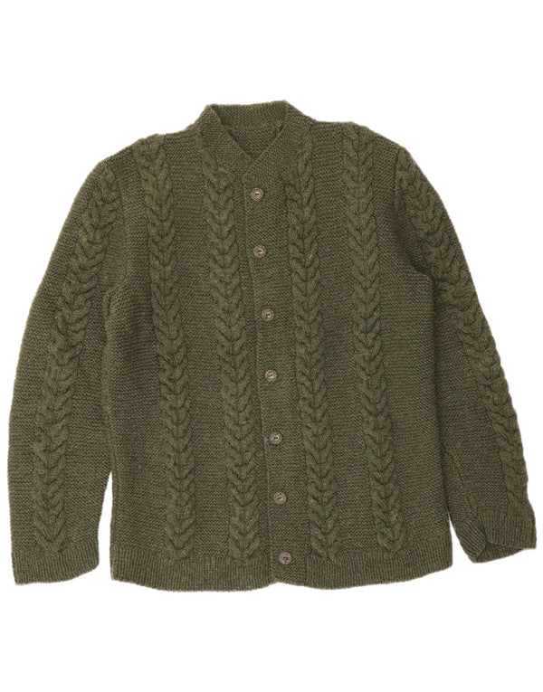 Sweter męski w stylu vintage, średni khaki