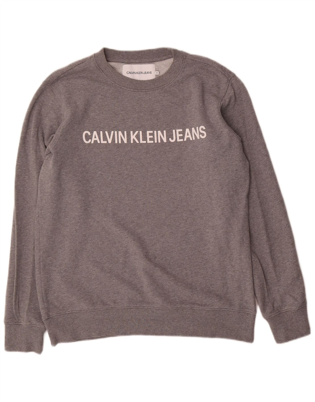 Męska bluza z grafiką Calvin Klein Jeans, średnioszara, nakrapiana