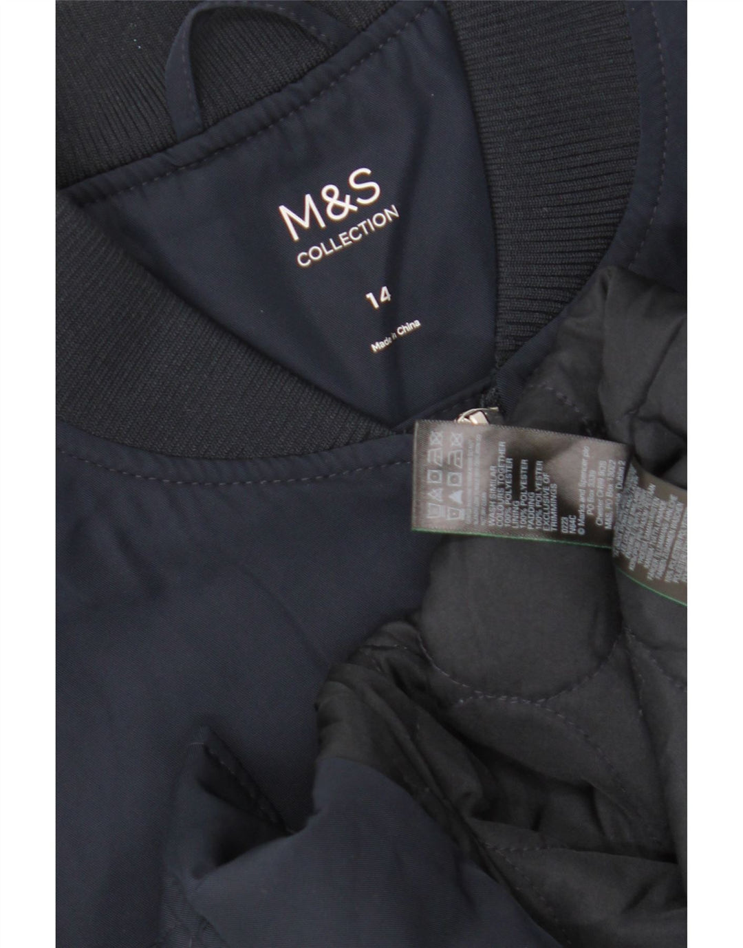 Marks & Spencer Damska kurtka bomberka oversize UK 14, duża, granatowa