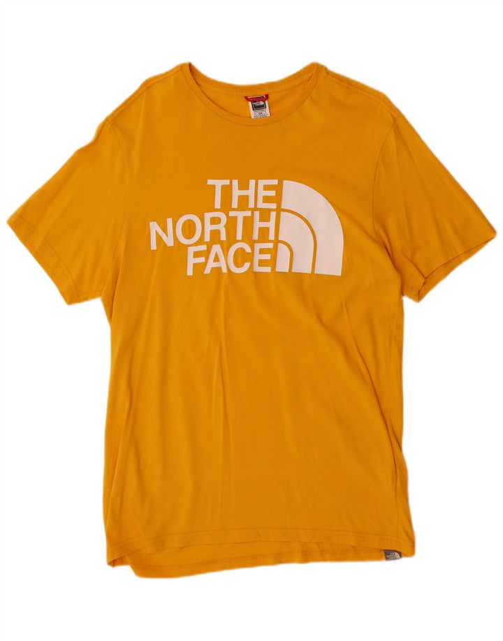 Męski T-shirt z grafiką The North Face, bawełniany, średni żółty