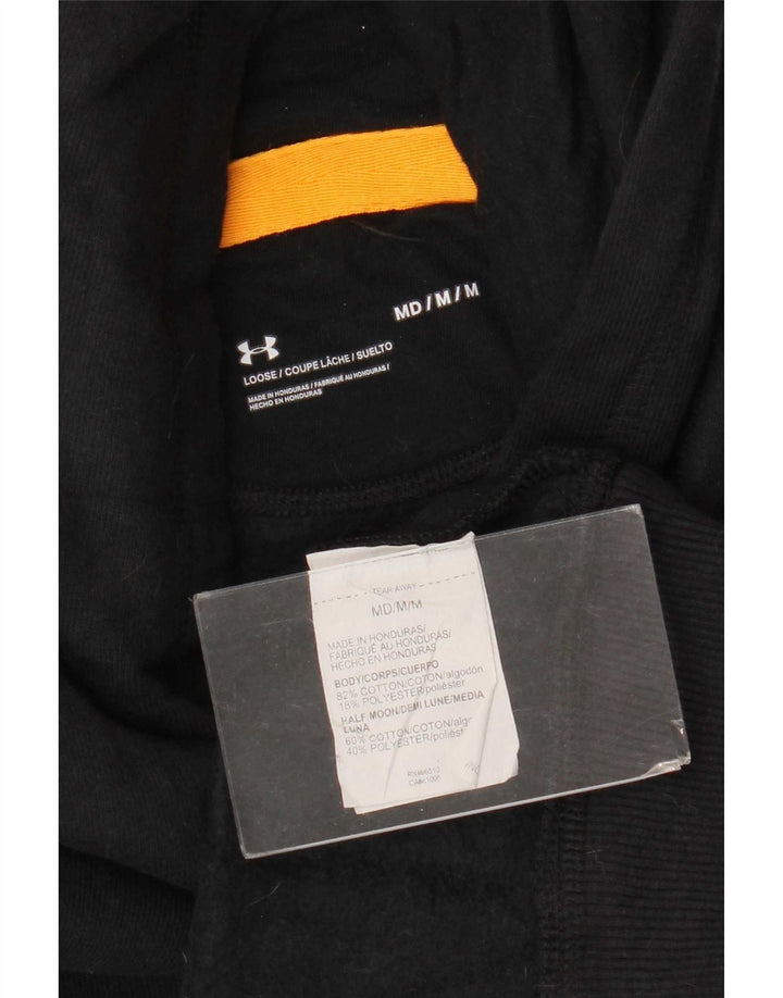 Męski sweter z kapturem Under Armour z grafiką, średniej wielkości, czarny, bawełniany