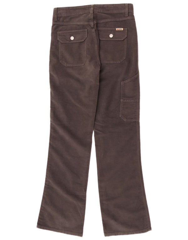 Aksamitne spodnie cargo Diesel Bootcut W27 L32 Szara bawełna