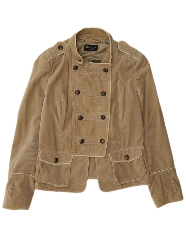 Damska marynarka wojskowa Massimo Dutti z podwójnymi piersiami, UK 18 XL, beżowa