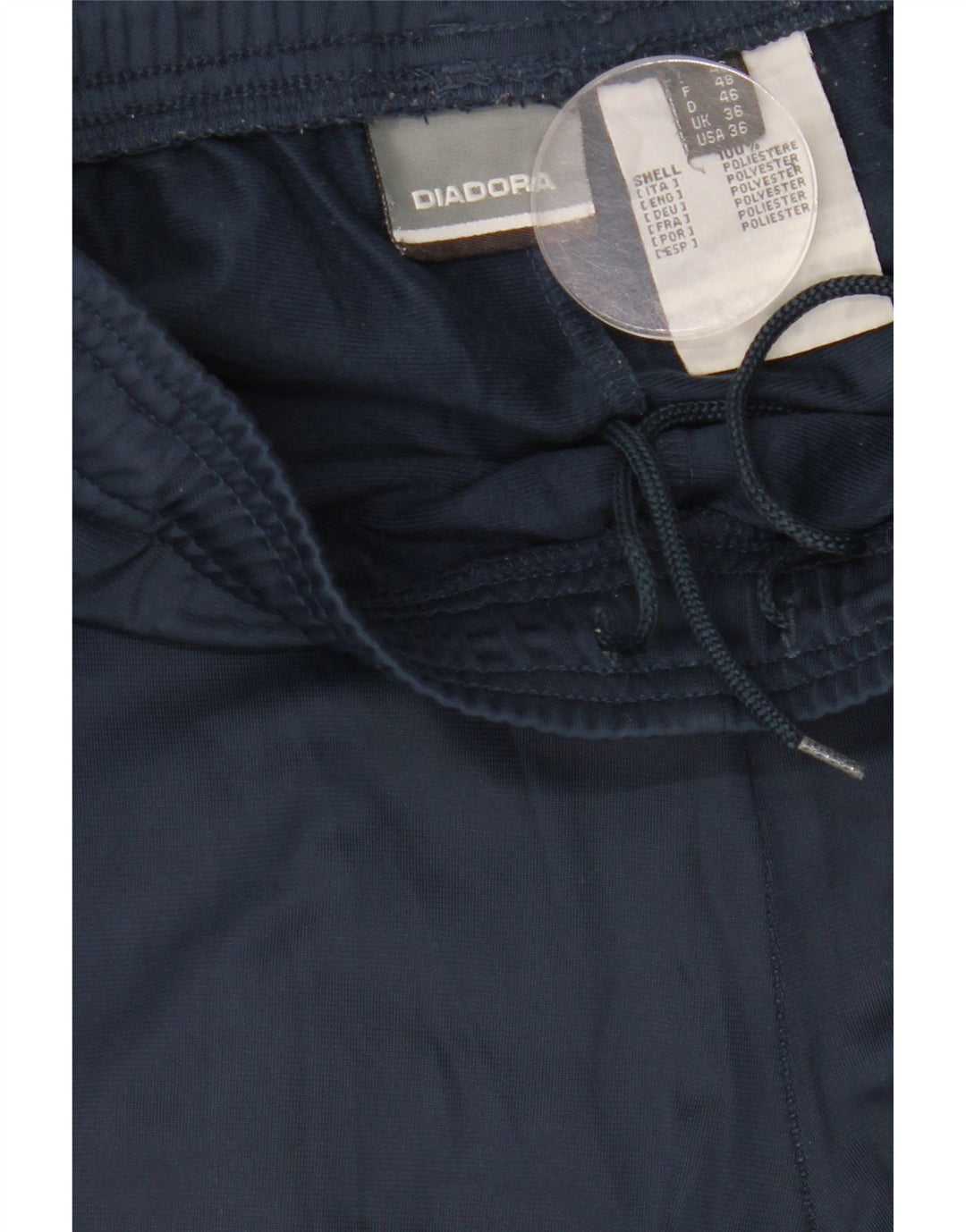 Męskie spodnie dresowe DIADORA UK 36, małe, granatowe, poliestrowe