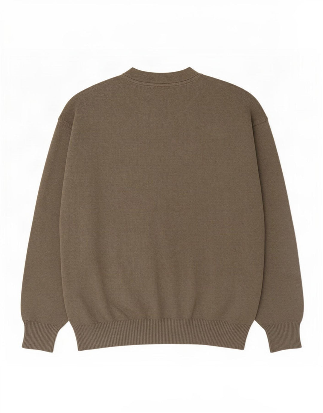 Męski sweter z okrągłym dekoltem Sky & Eagle, 2XL, wełna khaki
