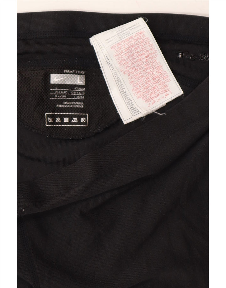 NIKE Womens Tracksuit Trousers UK 14/16 Large  Black Colourblock Polyester Vintage Nike and Second-Hand Nike from Messina Hembry 