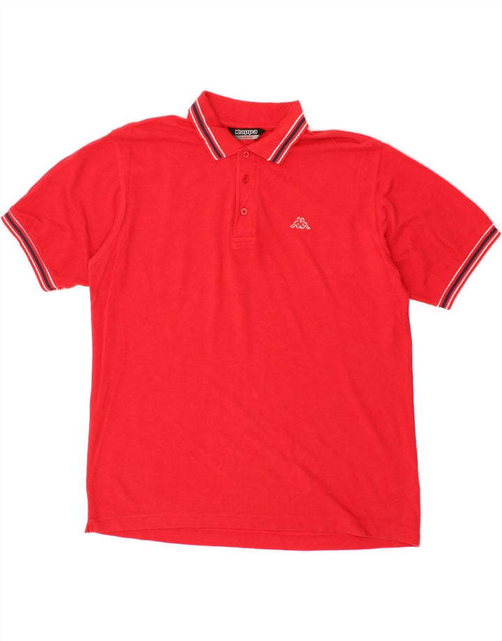 KAPPA Mens Polo Shirt Large Red Cotton Vintage Kappa and Second-Hand Kappa from Messina Hembry 