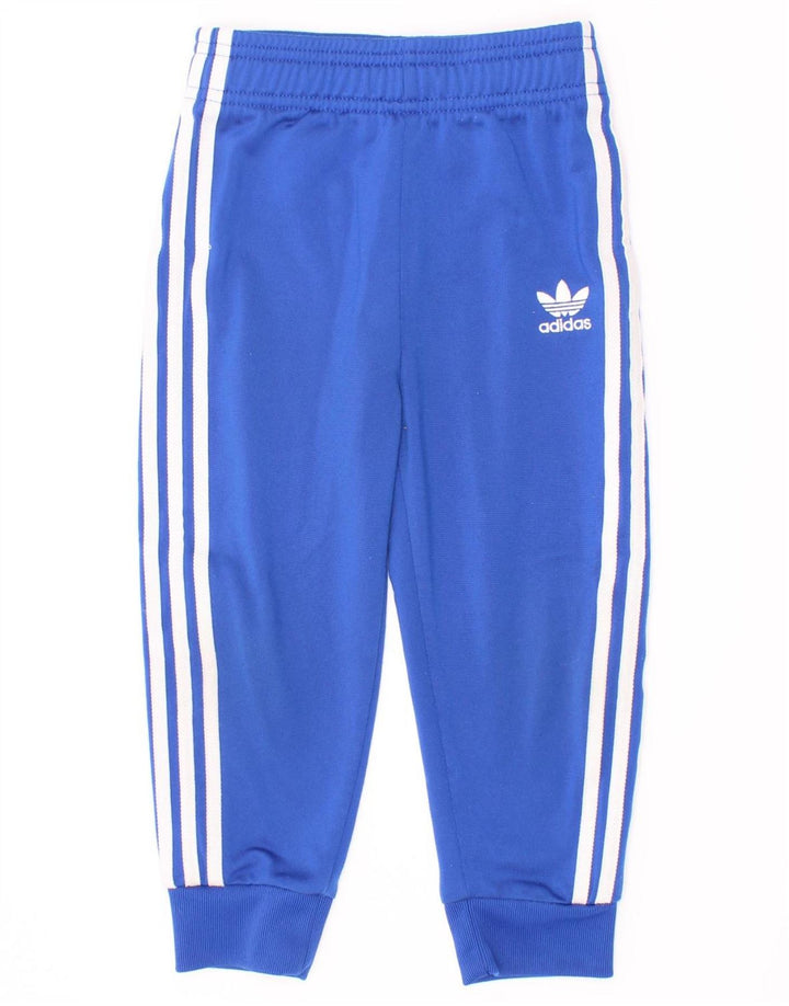 Adidas Chłopięce Spodnie Dresowe Joggery 2-3 Lat Niebieski Poliester