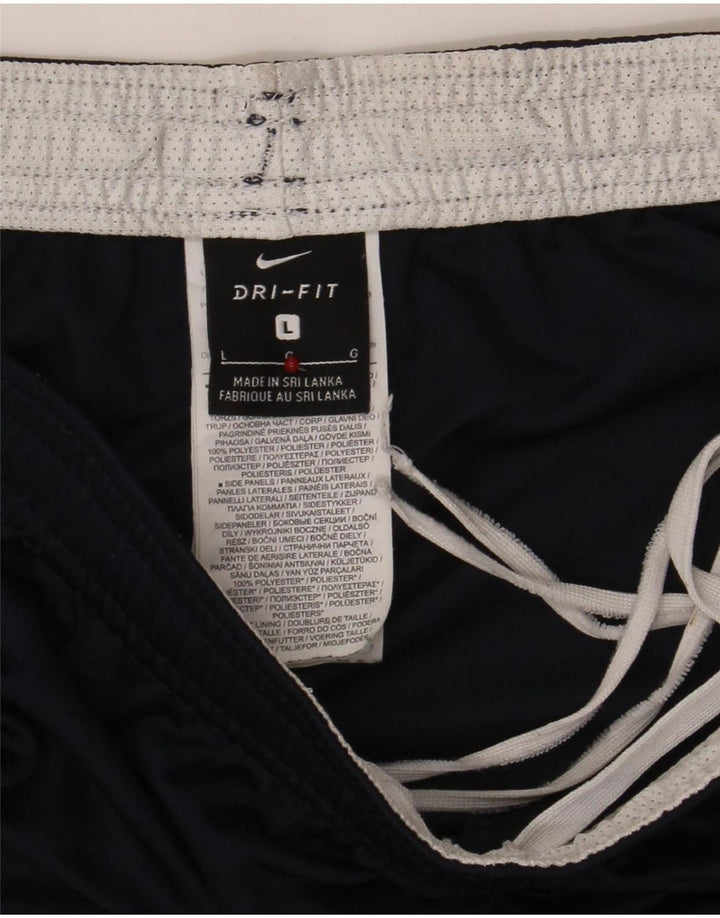 Męskie spodenki sportowe Nike Dri Fit, duże, granatowe, z poliestru