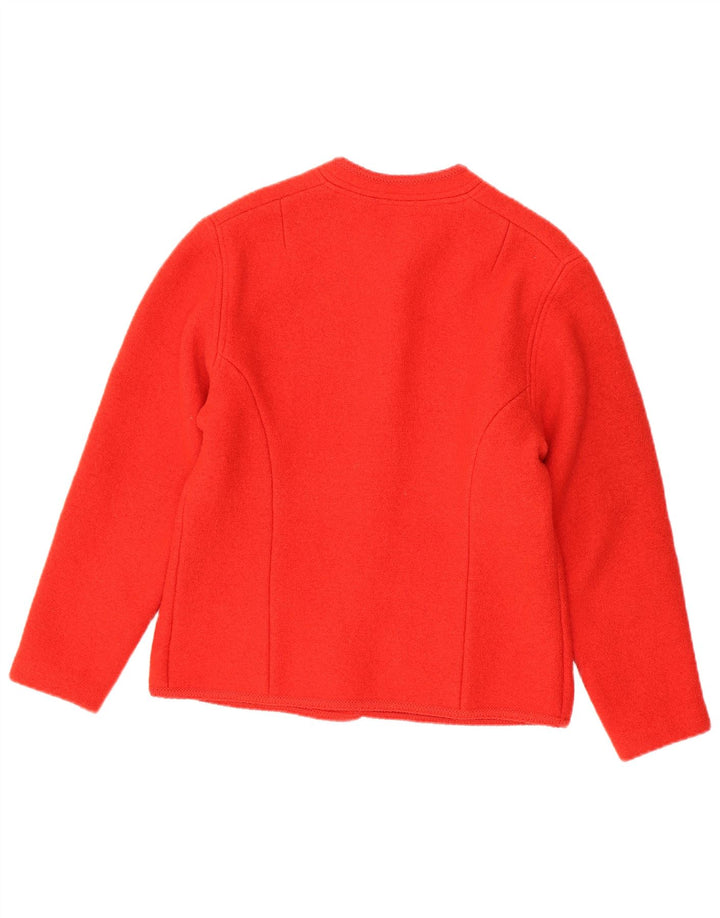 Sweter damski w stylu vintage IT 42 Średniej czerwonej wełny dziewiczej