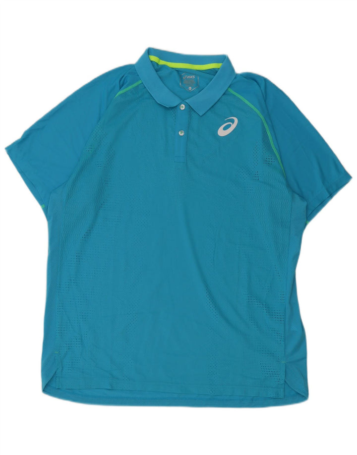 Męska koszulka polo Asics XL, niebieska, poliestrowa