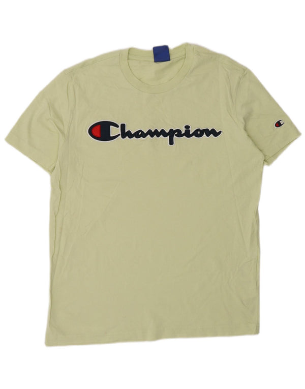 Męski T-shirt Champion z grafiką, mały, zielony, bawełniany