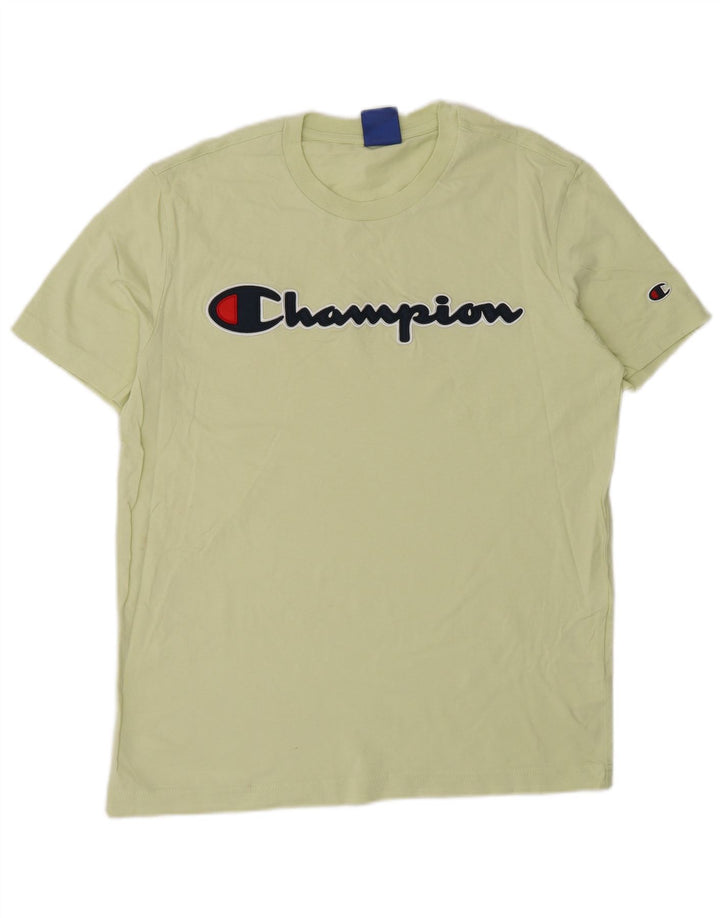 Męski T-shirt Champion z grafiką, mały, zielony, bawełniany