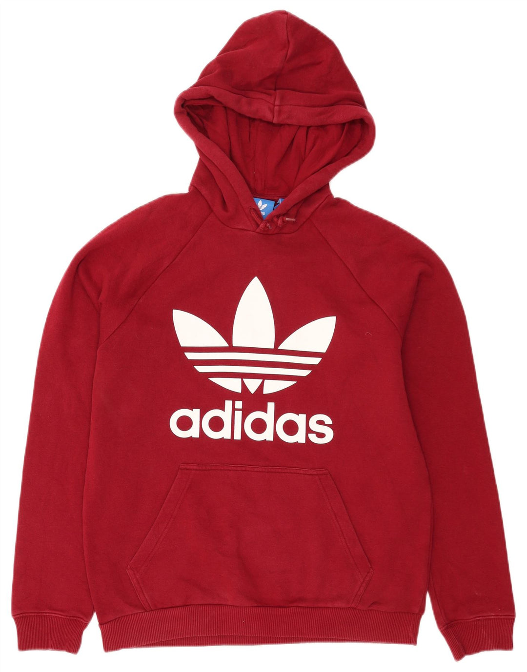 Męska bluza z kapturem Adidas Graphic, średnia czerwona, bawełniana