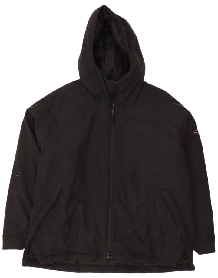Męska wyściełana kurtka z kapturem Adidas UK 42 XL Czarny poliester