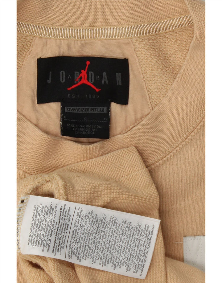 Męski sweter oversize JORDAN, duży, beżowy, bawełniany