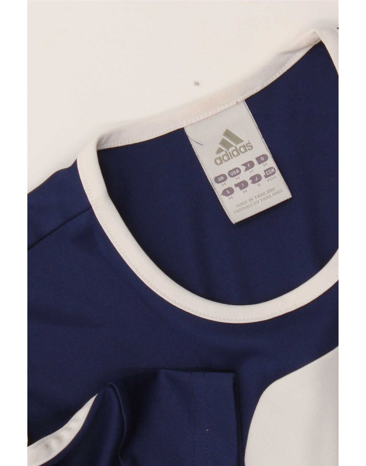 Adidas Męska koszulka Climalite Top Medium Navy Blue Colourblock