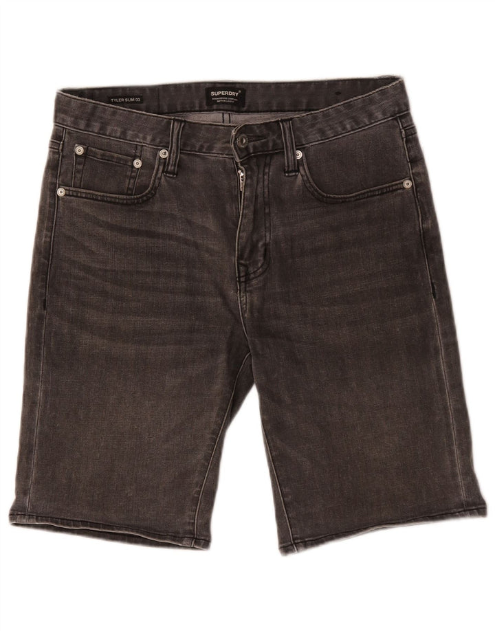 Męskie spodenki jeansowe Superdry, małe, W29, szare, bawełniane