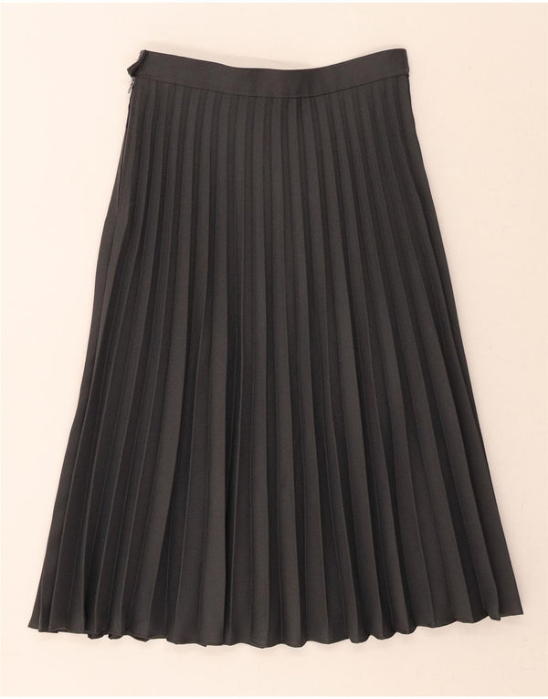 C&A Womens High Waist Pleated Skirt EU 38 Medium W26 Grey Polyester