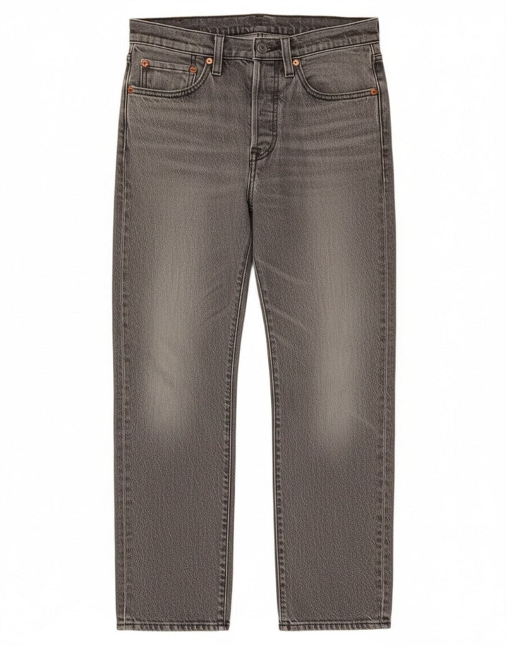 Damskie jeansy Levi's 501 Straight W27 L28 Szara bawełna