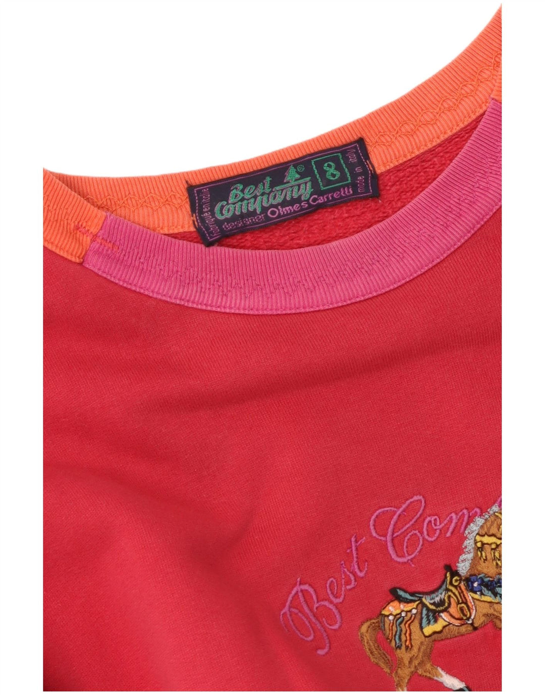 Damska bluza oversize z grafiką BEST COMPANY UK 8 Small Red